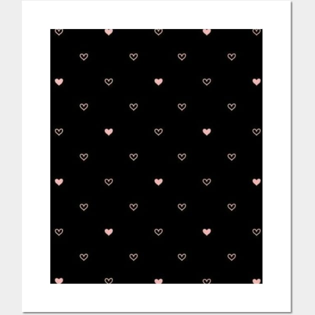 pink hearts Wall Art by PREMIUMSHOP